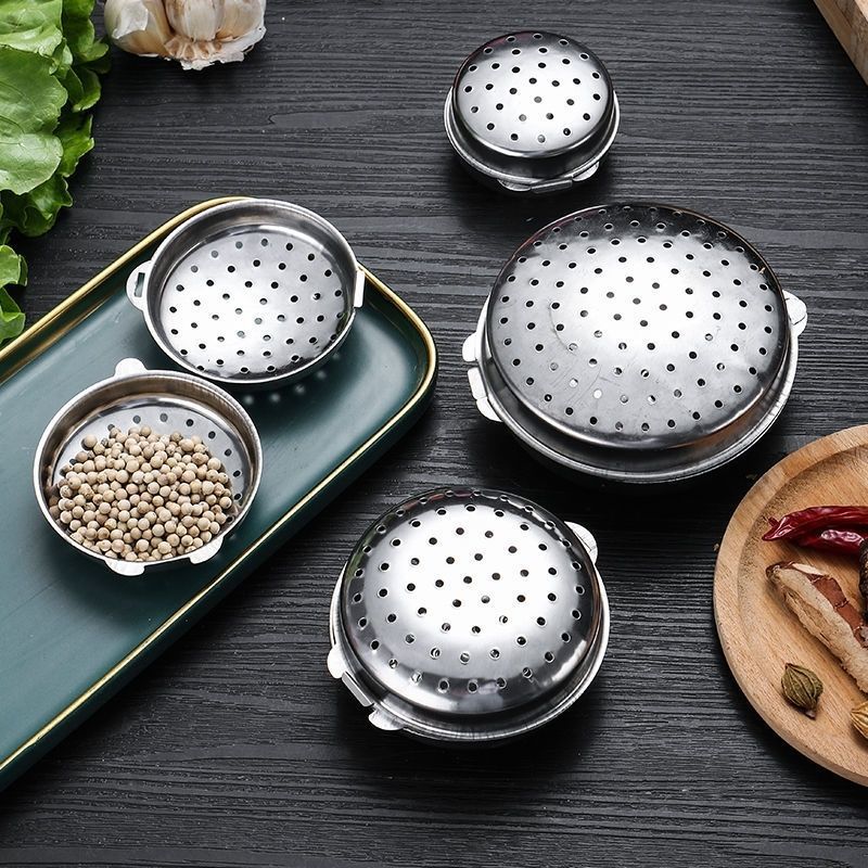 Seasoning Ball Food Grade Stainless Steel Soup Stew Meat Spice Seasoning Box Kitchen Household Tea Filter Marinated Ball Bag