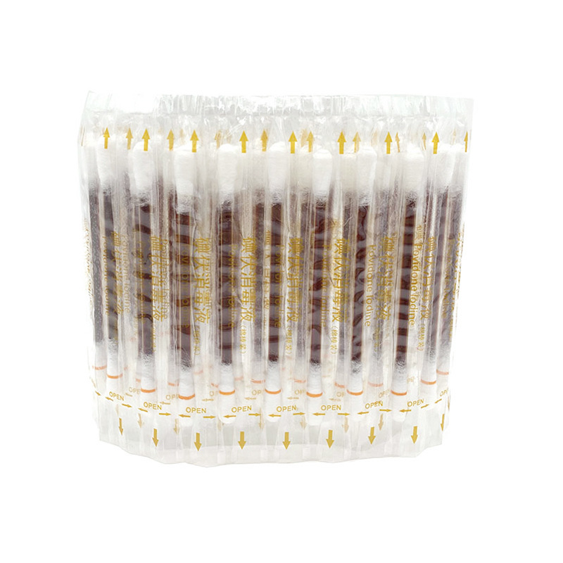 Outdoor portable iodophor cotton swab disinfectant disposable baby navel wound disinfection independent packaging alcohol cotton swab