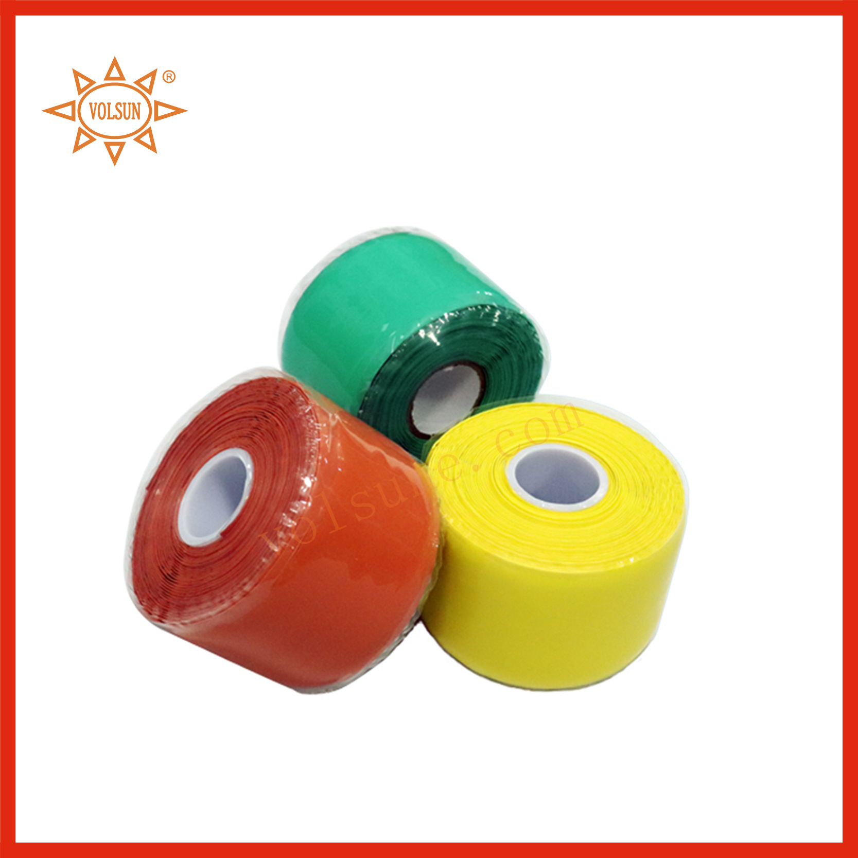 Silicone Rubber Self-Adhesive Tape Self-Fusing Tape Flame Retardant Customizable Size Red Yellow Green Blue Black Self-Adhesive Tape