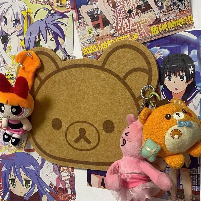 Kongsong Bear Felt Board Cute Dormitory Background Decorative Hanging Cloth Photo Wall Felt Message Board No Wall Hurt No Punch