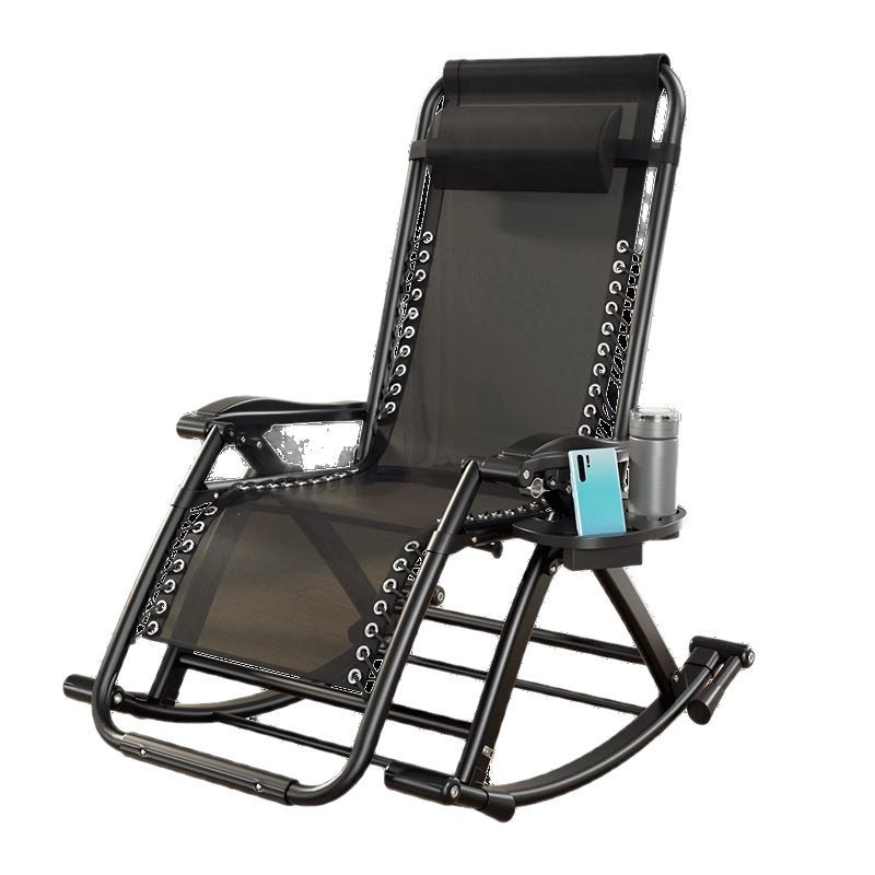 Summer Rocking Chair Recliner Chair Napping Dual-purpose Folding Backrest Chair for Elderly Household Balcony Leisure Lazy Leisure Chair