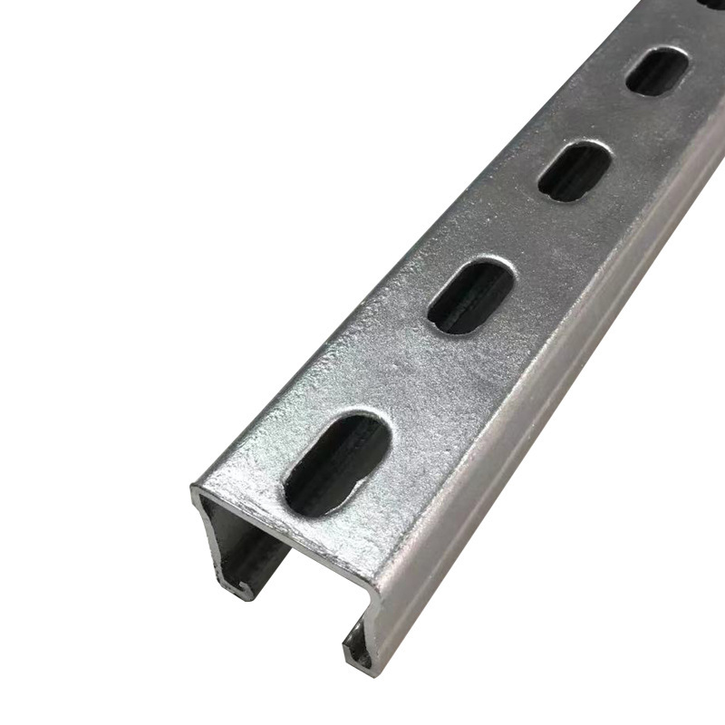Manufacturer C-Shaped Steel Hot-Dip Galvanized Steel Structure Photovoltaic Bracket Zinc-Aluminum-Magnesium C-Shaped Steel Purlin 41*41*2 Photovoltaic Bracket