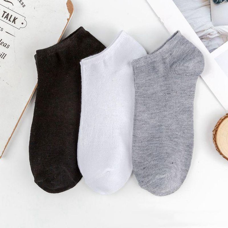 Socks Men's Solid Color Boat Socks Casual Easiest for Match Socks Sweat-Absorbent Short Socks Summer Thin Low-Cut Shallow Mouth Invisible Boat Socks
