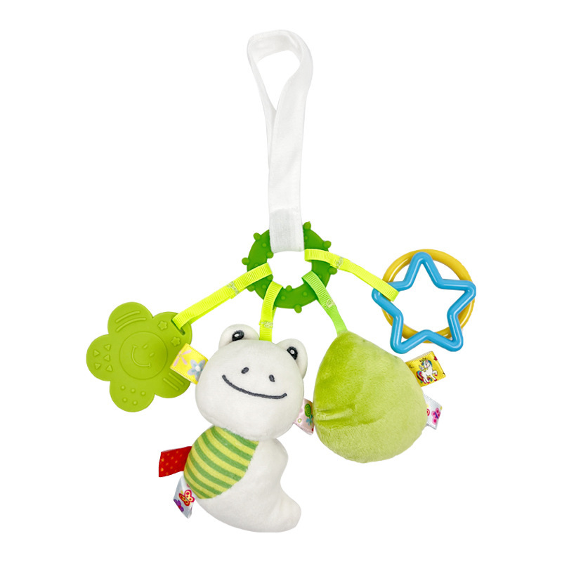 Dolery Newborn Music Crib Hanging Rubber Ring Rattle Stroller Hanging 0-1 Year Old Baby Stroller Pendant Toy