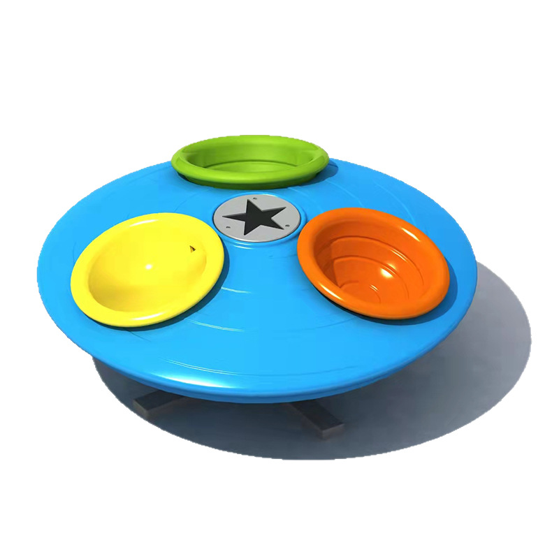 Outdoor Children's Swivel Chair Wholesale Multi-Person Rotating Flying Saucer Turntable Park Community Kindergarten Amusement Equipment Manufacturer