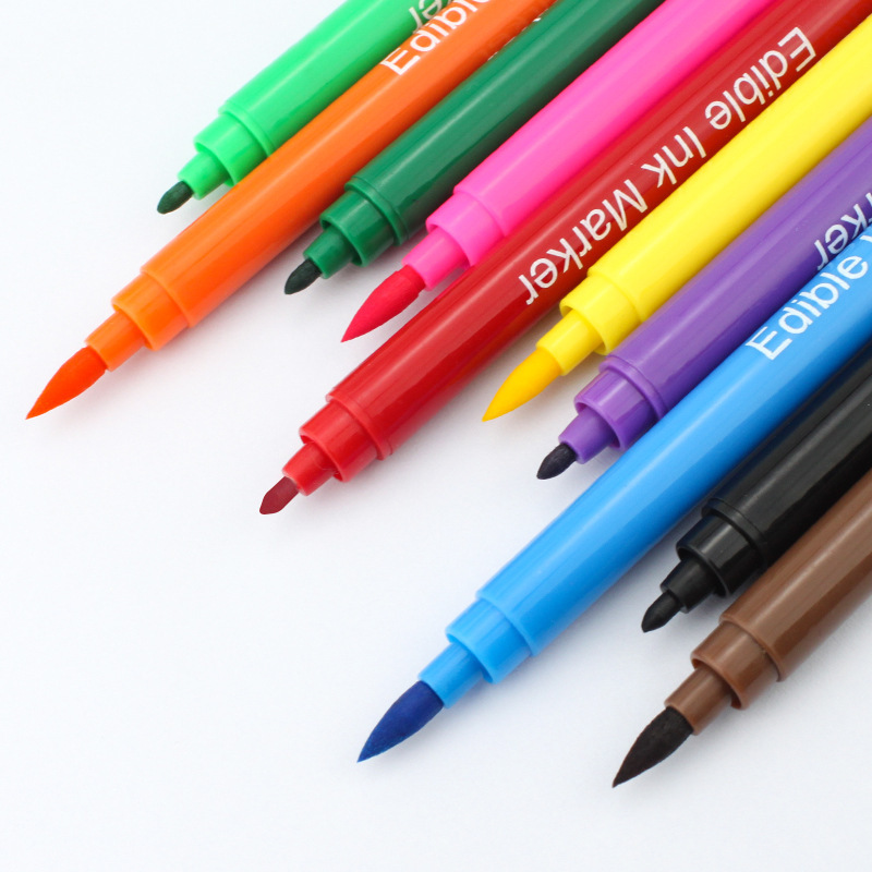 Baking Pigment Pen Hook Line Drawing Double-Ended Pen Edible Pigment Cake Macaron Frosting Biscuit Fondant