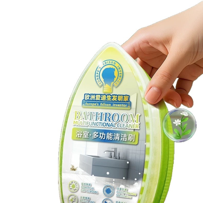 Bathroom Cleaning Brush for Glass, Faucets, Tiles, Descaling, Shower Room Powerful Stain Remover, in Stock, New Product