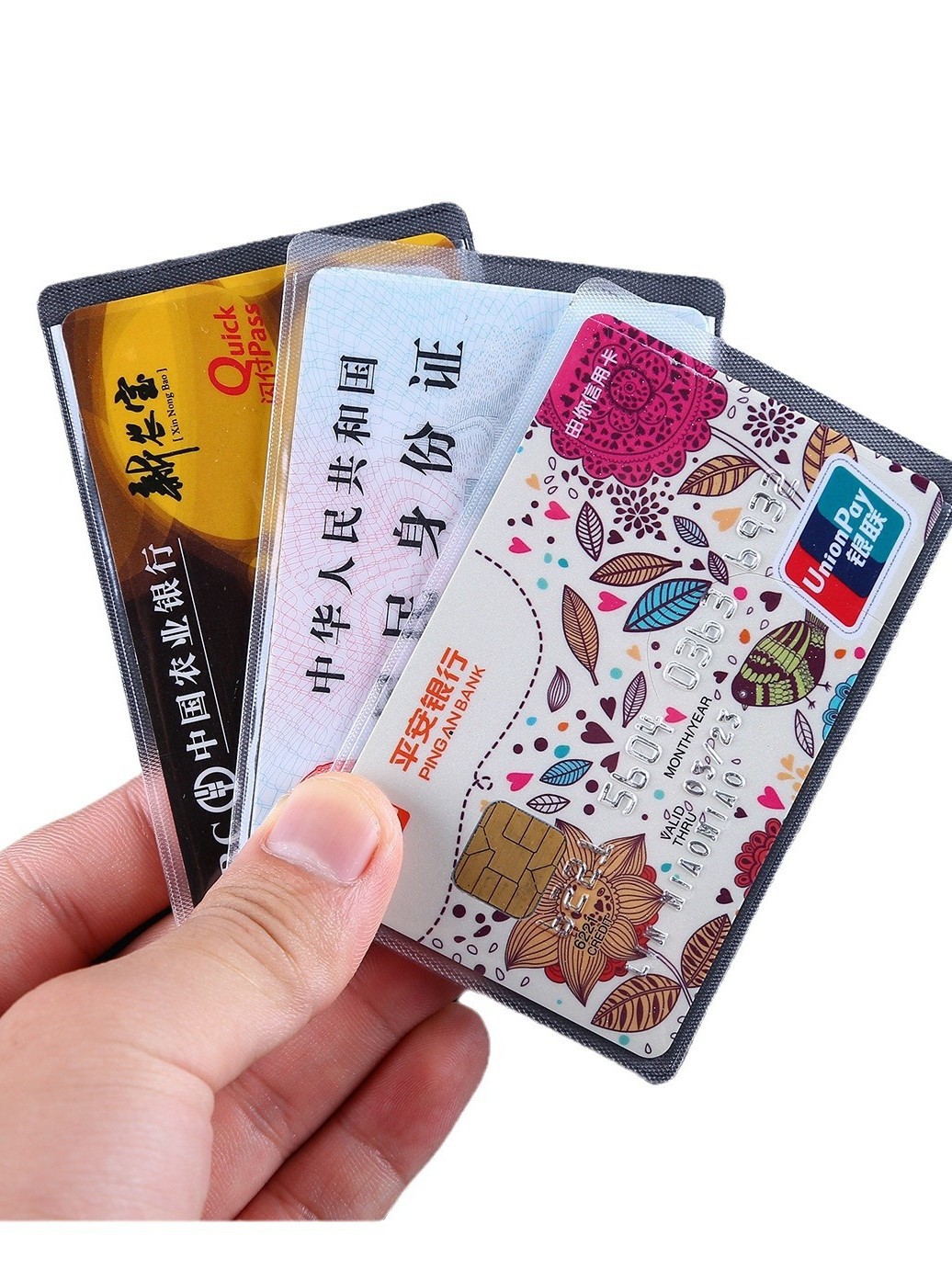 Spot Pvc Transparent Document Holder Id Card Holder Wholesale Flat Frosted Bank Bus Card Holder Pvc Protective Cover