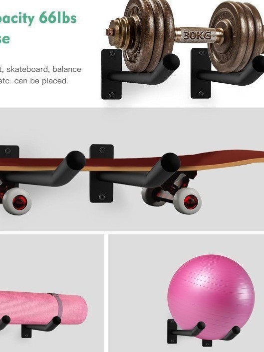 Simple Household Thickened Wall-Mounted Yoga Ball Rack Large Load-Bearing Storage Rack Items Bicycle Sports Equipment Rack