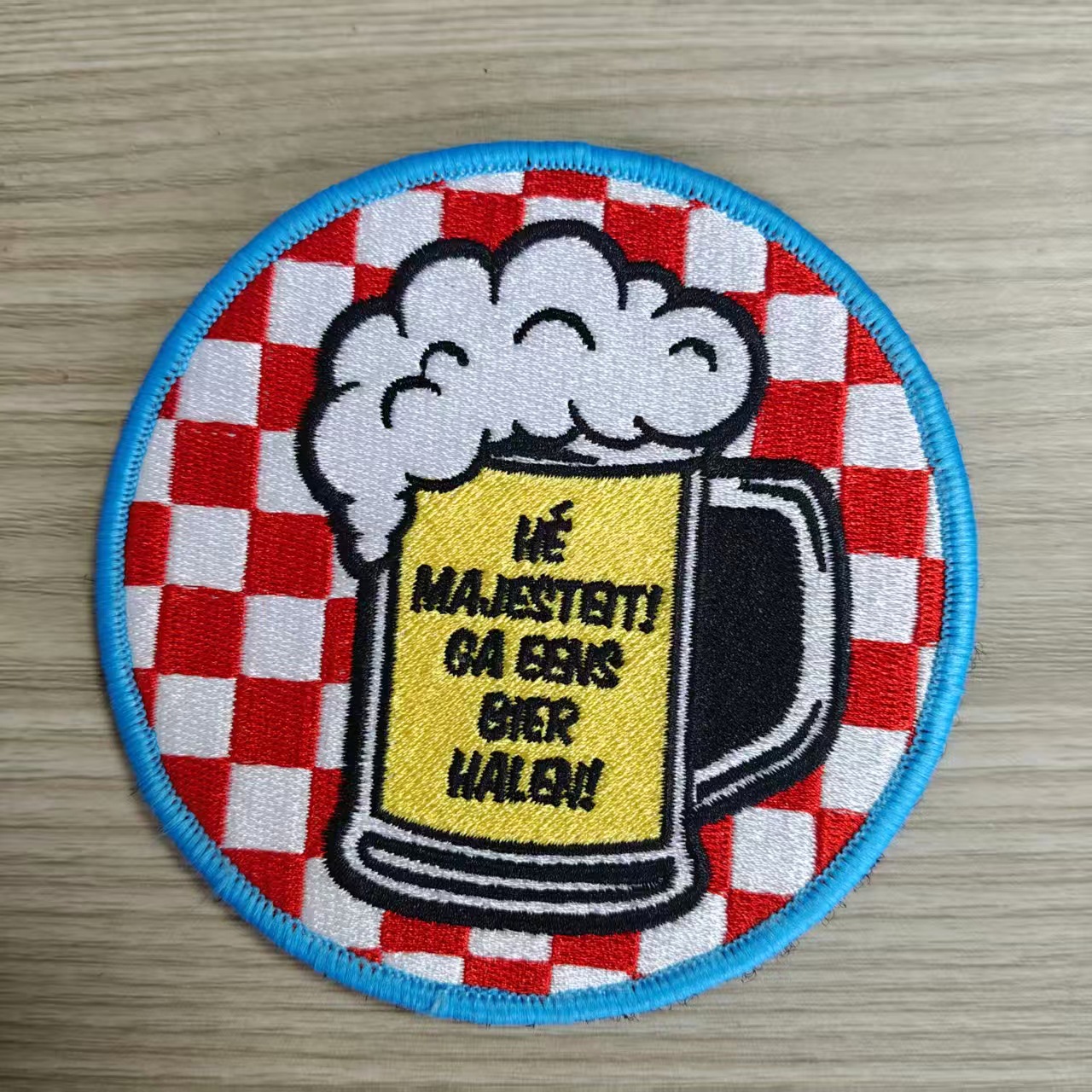 Velcro Style Embroidered Armband Badge Computer Embroidered Label Embroidered Cloth Patch Velcro School Uniform Badge Manufacturer Customization