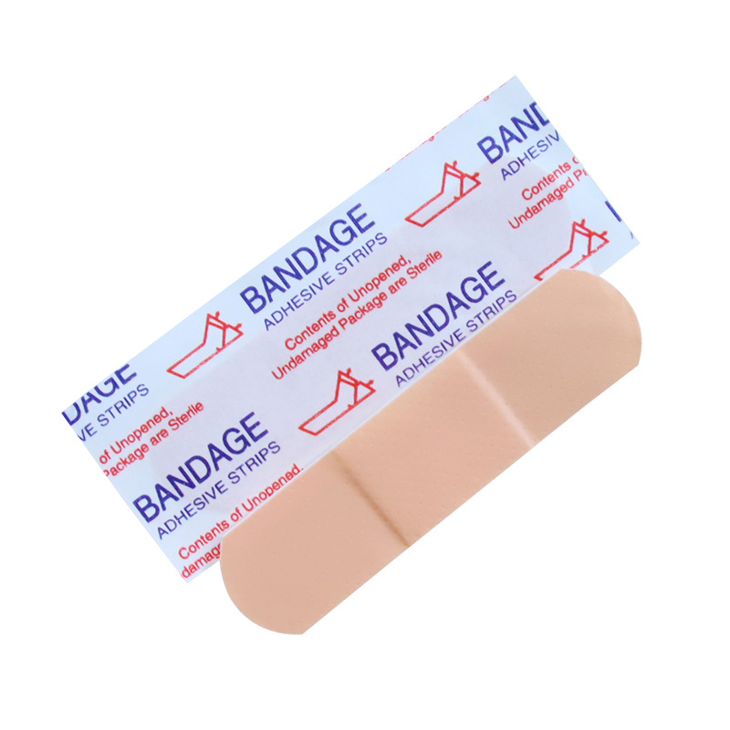 Cross-border foreign trade English PE hemostatic skin color elastic waterproof band-aid large breathable elastic band-aid
