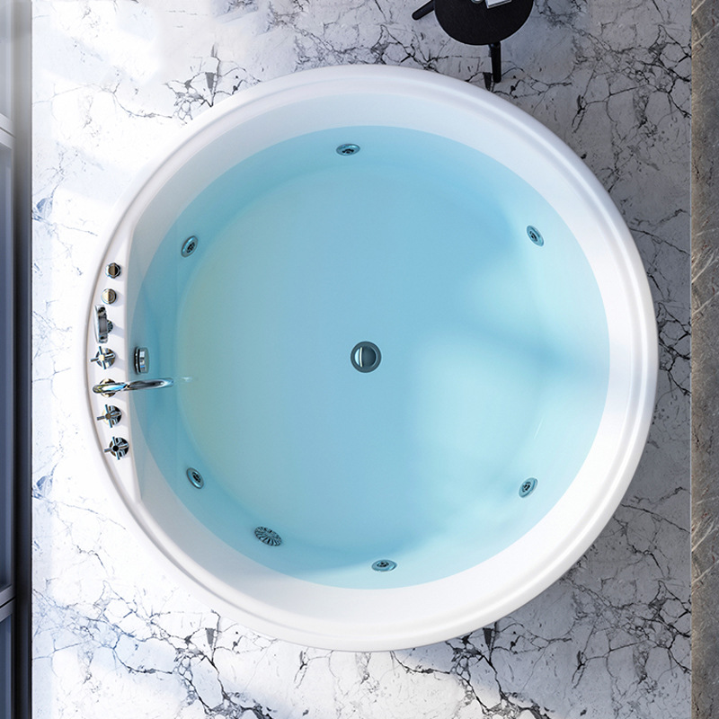 Large Round Bathtub for Home Use in Villas, Double-Person Constant Temperature Massage Bathtub, Hotel and Guesthouse Bathtub, Acrylic Bathtub