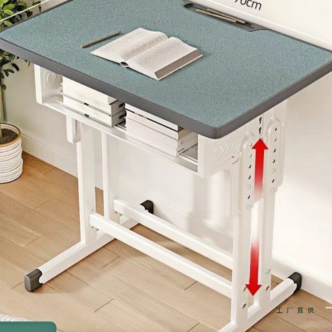 School Single Desk Home Single and Double Primary and Secondary School Students Adjustable Desk Campus Classroom Training Tutoring Writing Desk