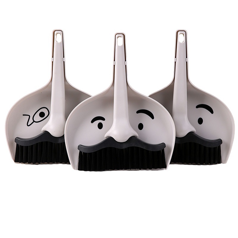 Desktop Mini Broom Dustpan Set Mr. Beard Children's Student Desk Combination Cleaning Broom Garbage Shovel