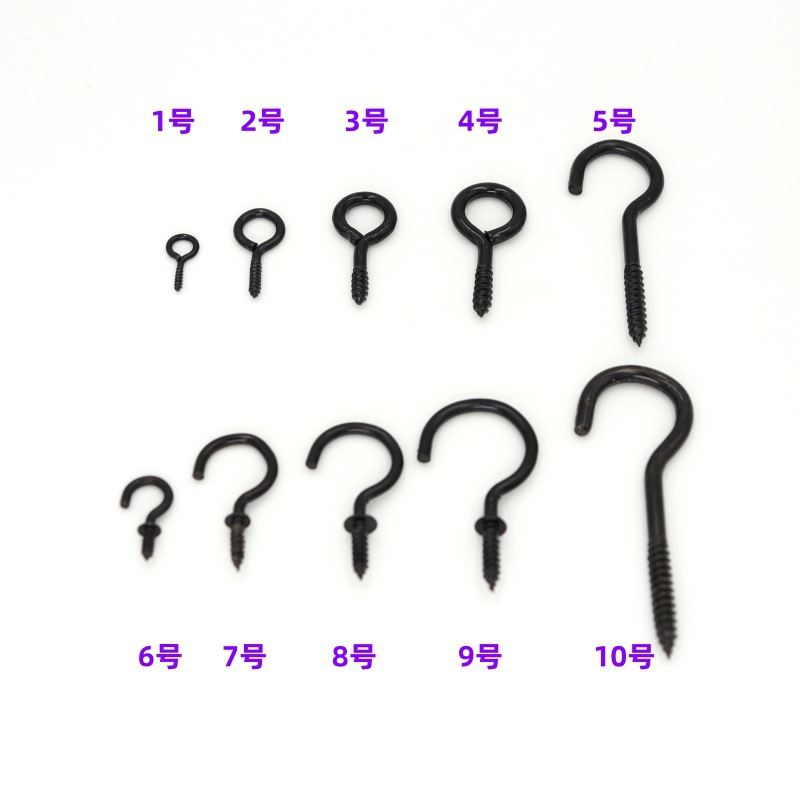 Кросс-бодер черные саморезы с открытым концом 2 # 3 # 6 # 8 # аксессуары с крючком в виде вопросительного знака