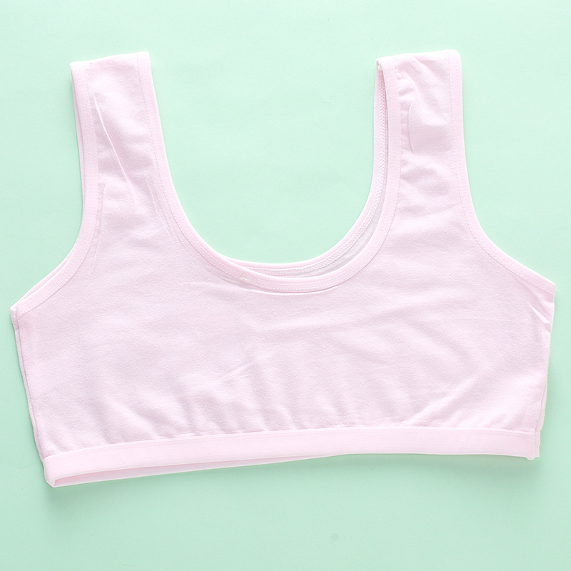 in stock Girls' Underwear Developing Primary School Girls Thin Anti-bump Pure Cotton Sling Base Small Vest Cross-border