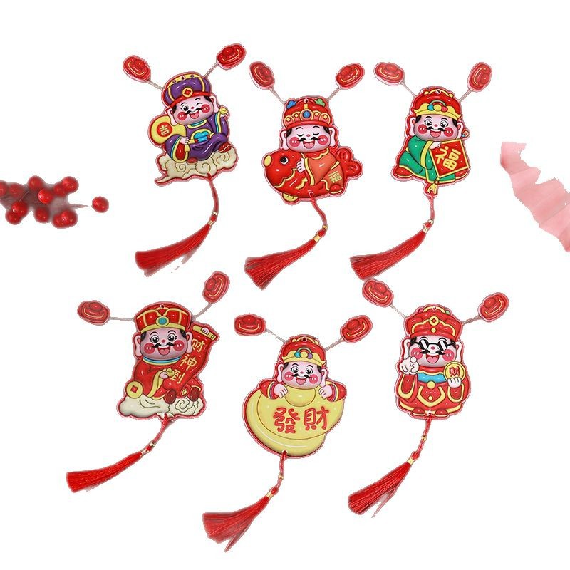 2026 New Product Fortune God Refrigerator Magnet Festive New Year Small Hanging Ornament Sticker New Home Decoration Supplies Housewarming
