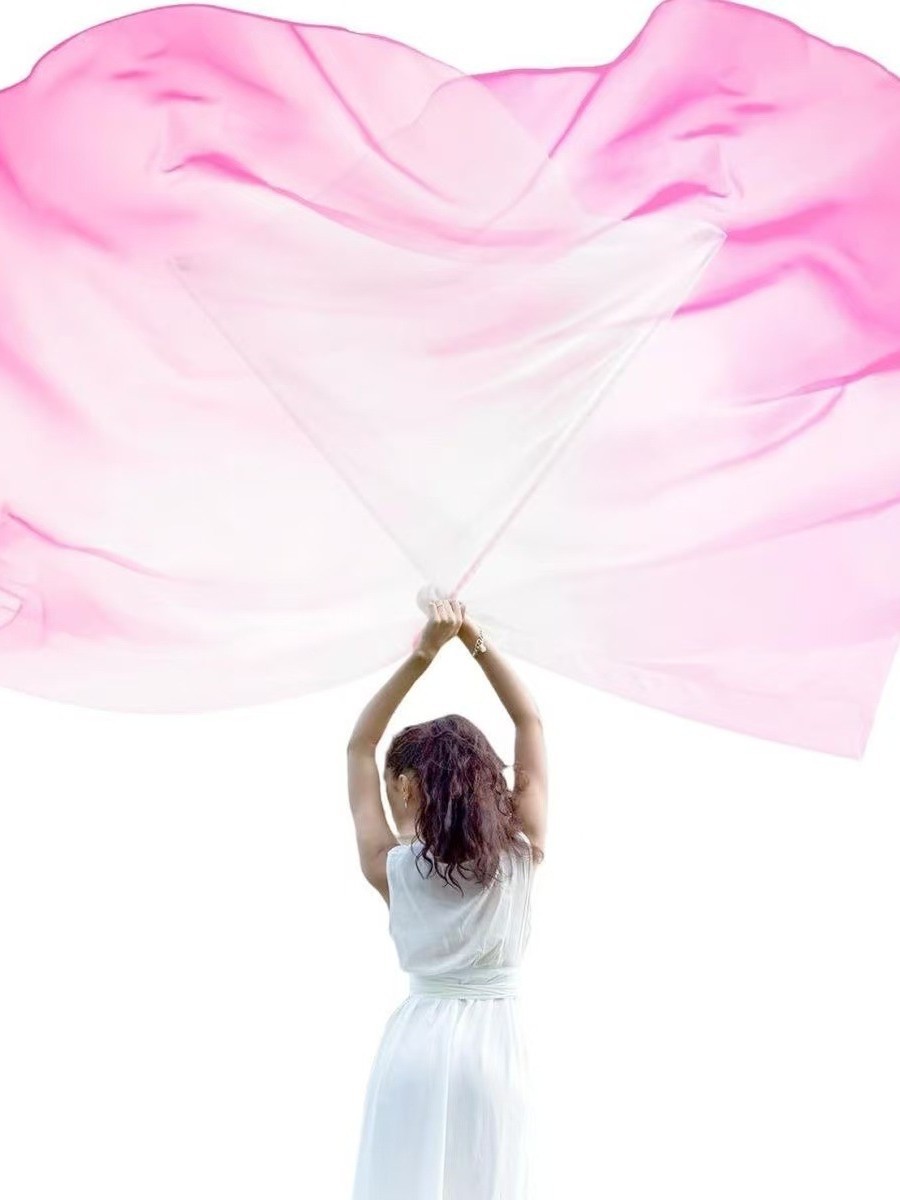 New Flag Dance Leader Props Performance Costumes Praise Gradient Flag Multi-Color Flag Telescopic Stick Dance Accessories