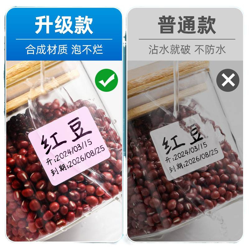 Colorful Waterproof and Oil-Proof Easy-To-Tear Label Stickers Without Leaving Glue, Self-Adhesive, Tearable, Self-Adhesive Handwritten Name Stickers