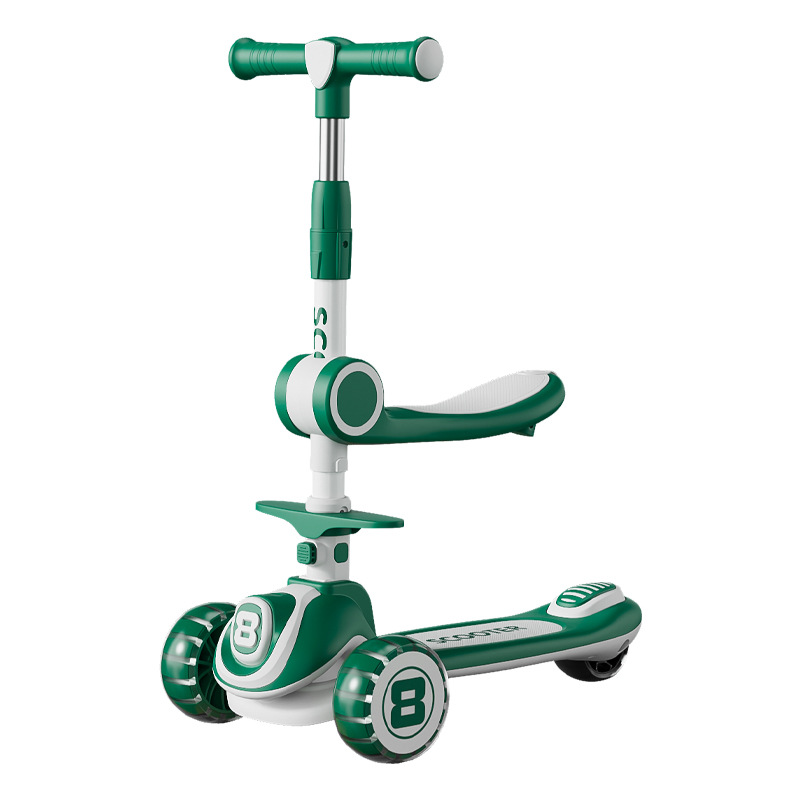 Children's Scooter 3-8 Years Old Boys and Girls Single-Leg Foldableing Scooter Baby Three-In-One Stroller Toy Car