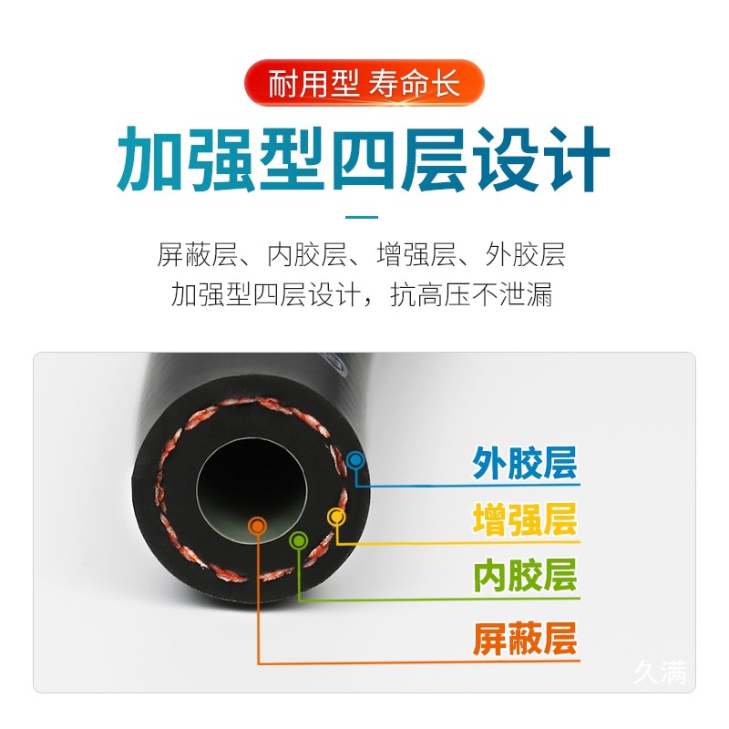 Car Air Conditioning Hose R134A Thick Wall Thin Wall High Pressure Rubber Hose 3/4/5 Points Car Air Conditioning Hose Modification Universal