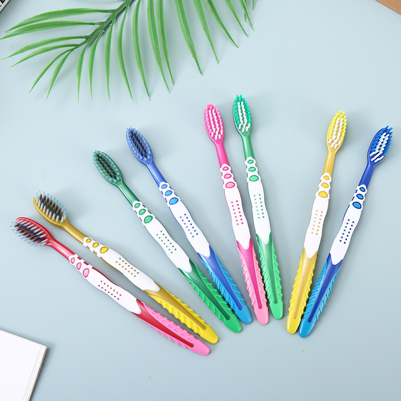 Toothbrush Soft Hair High-end Separate Packaging Adult Bamboo Charcoal Toothbrush Cleaning Tooth Stain Smoke Stain Hotel Hard Hair Toothbrush