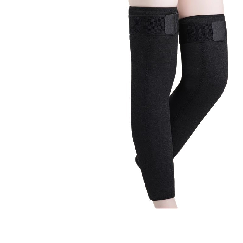 Fleece-Lined Knee Pads with Camel Hair for Warmth, Joint Protection, Suitable for Cold Legs, Unisex, Autumn and Winter, Non-Slip, Extended Length, Thickened, for Middle-Aged and Elderly, Heat-Retaining, Cold-Proof