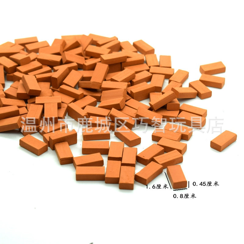 1 than 35 model small brick red blue brick mini handmade DIY micro landscape building building house toy AliExpress
