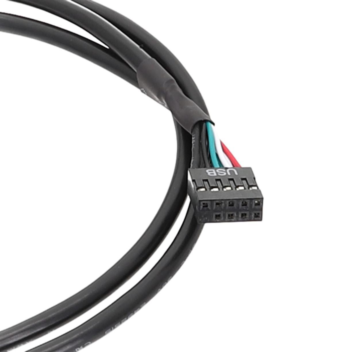 Mainboard USB 9 pin extension cable mainboard USB2.0 extension cable USB cable with shield black double strand isolation