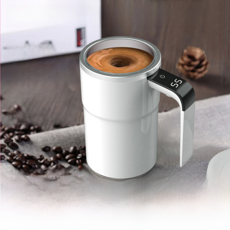 Intelligent temperature measuring magnetic automatic mixing cup electric portable coffee cup milkshake cup fitness protein shake powder Cup