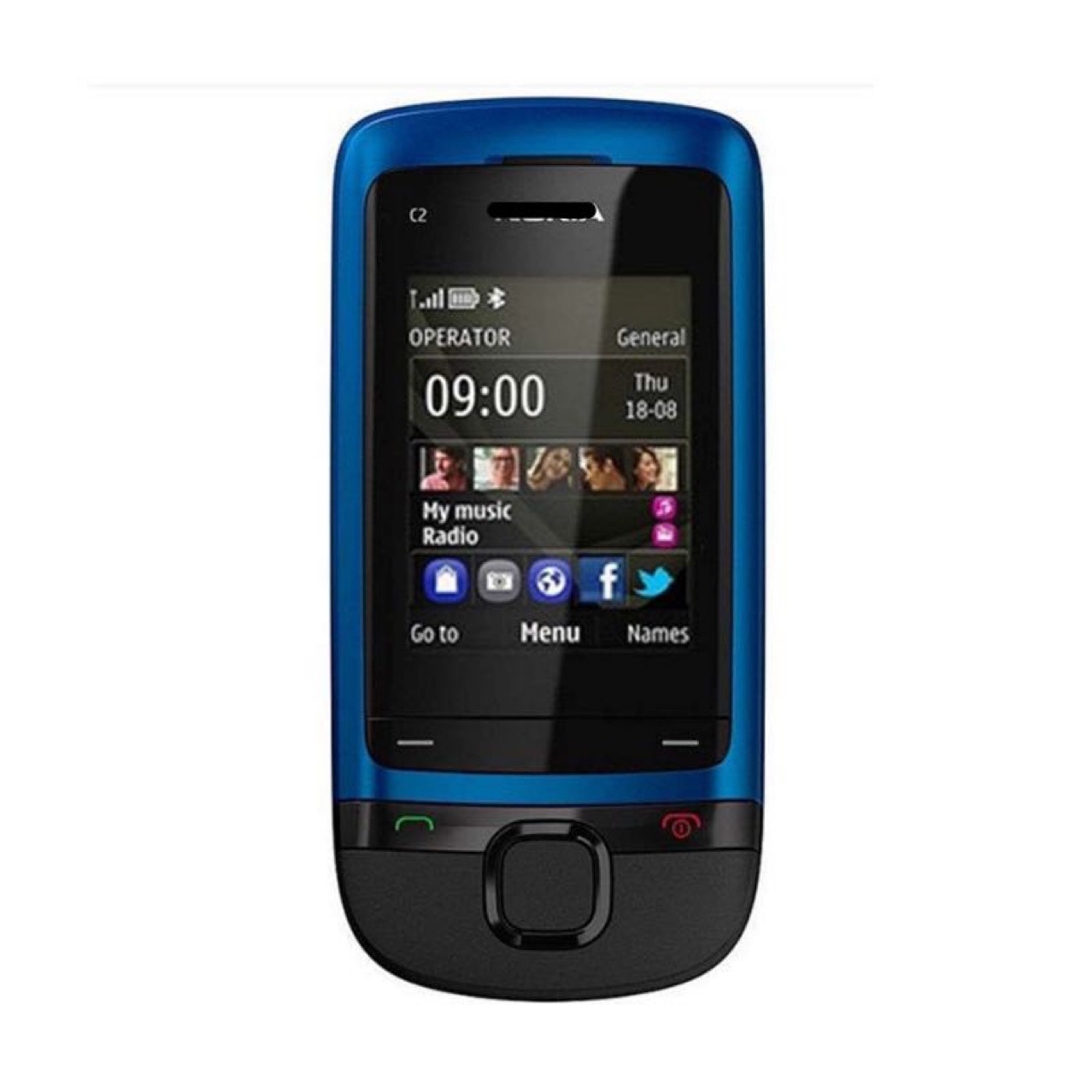 Подходит для трансграничной электронной торговли C2-05 Мобильный телефон Nokia Quad-Band GSM несмарт слайдер Bluetooth с функцией мобильной музыки