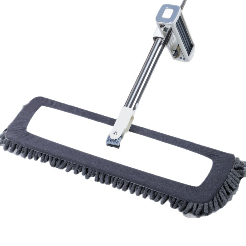 Large Flat Mop for Absorbent Wet Dual-Use on Tiles and Wooden Floors, Chenille Household Mopping Tool, Large Flat Mop