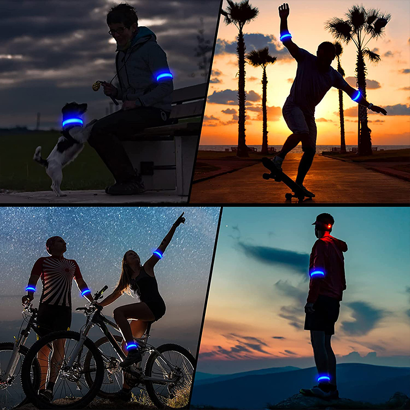 Outdoor Night Running Light, Luminous Running Armband, Cycling Safety Leggings, Signal Light, Reflective Equipment, USB Charging Bracelet