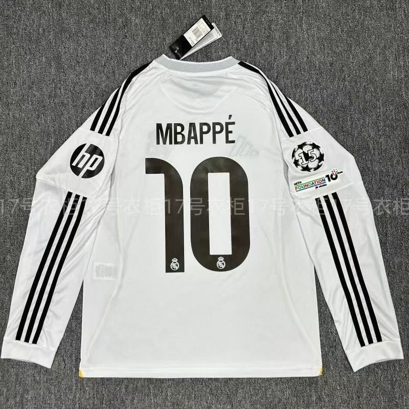 2526 Barcelona Real Madrid Liverpool Long-Sleeved Jersey No. 10 Yamar No. 10 Mbappe Home and Away Football Uniform
