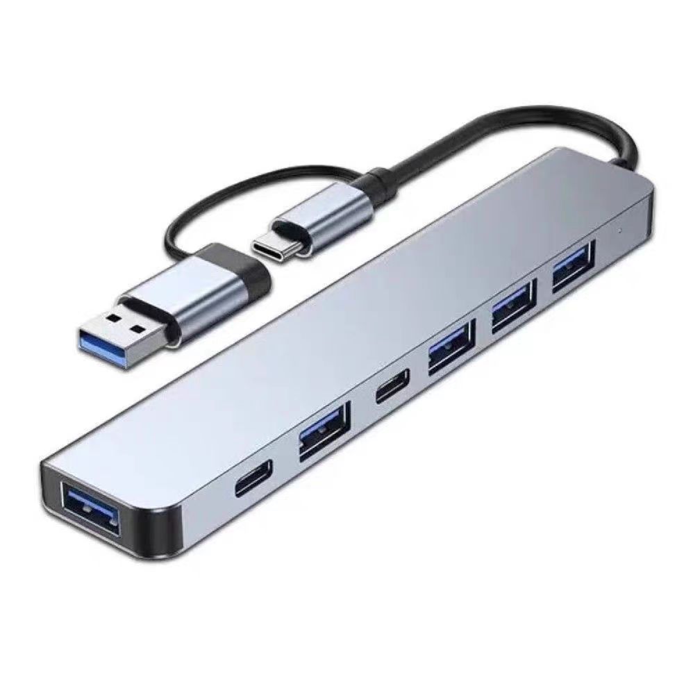 Type8In 7in1 Double-Headed Hub Expansion Dock Computer Six-In-One Splitter Hub Eight-In-One Usb3.0