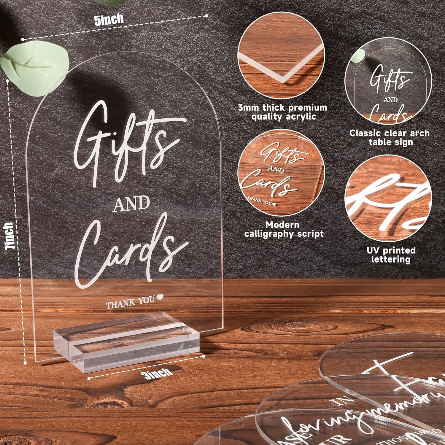 Cross Border Acrylic Wedding Seat Card Restaurant Banquet Table Number Plate Desk Card for Ceremony Wedding Gift Table Logo