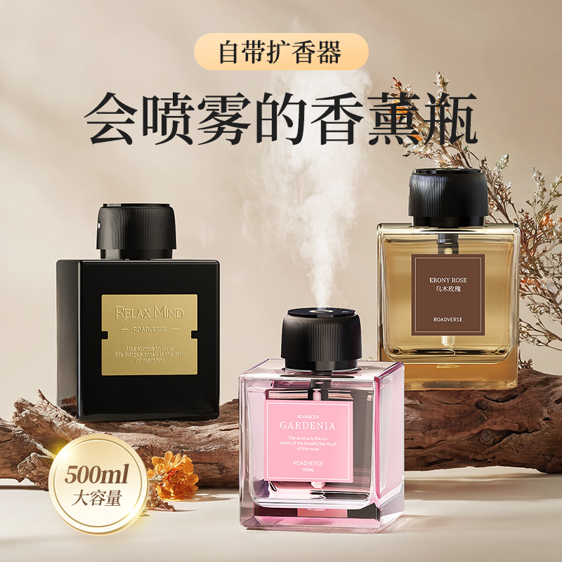 Tiktok Same Model 500ml Aroma Diffuser Automatic Fragrance Machine Bathroom Toilet Hotel Aroma Essential Oil Diffuser Wholesale