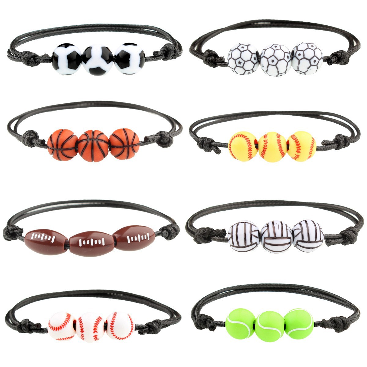 Популярный в Amazon, европейский и американский кросс-бордерный эластичный регулируемый браслет, синий мяч, футбол, теннис
