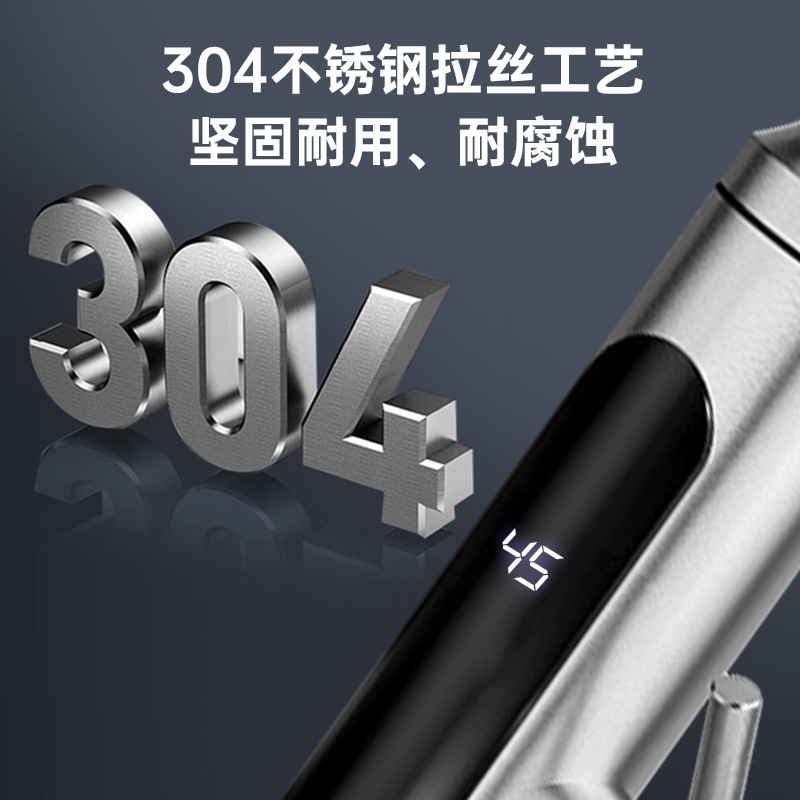 Jinzheng Instant Electric Hot Water Faucet with Digital Display, Stainless Steel Dual-Use Hot and Cold Kitchen and Bathroom Quick Heating Water Heater