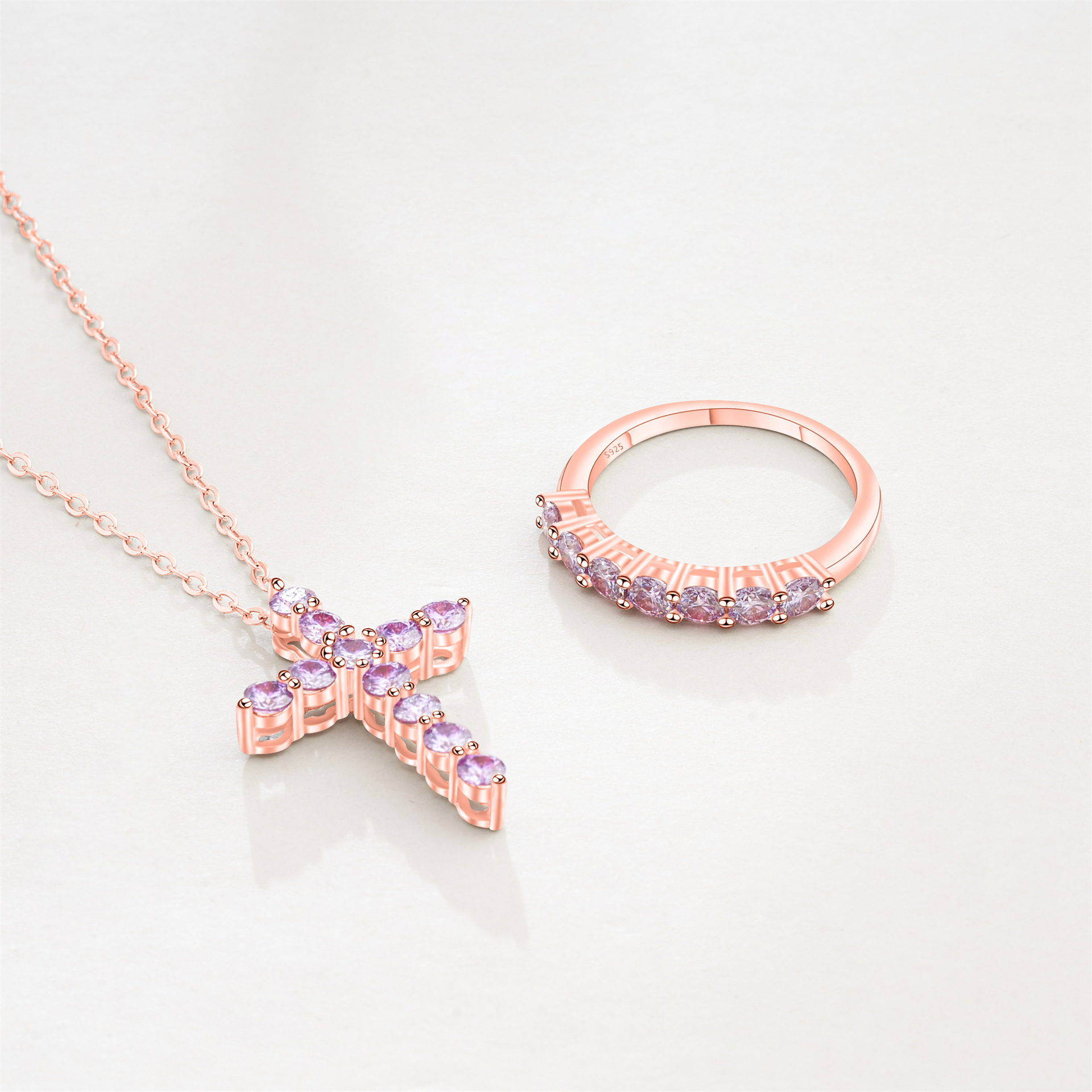 Эксклюзивное ожерелье и кольцо из моиссанита S925 с сертификатом, сверкающий огненный цветной бриллиант, горячая продажа