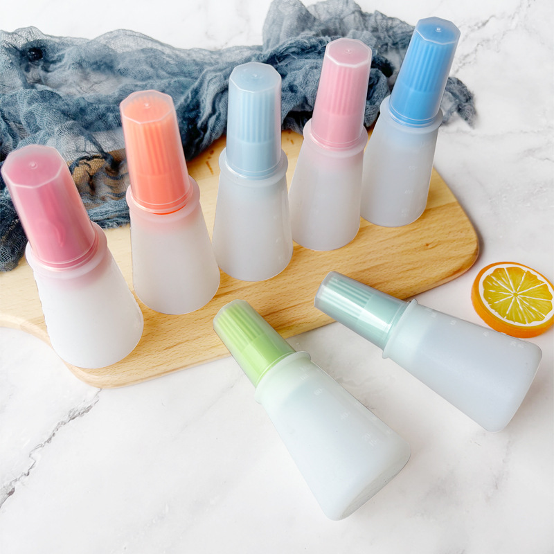 Силиконовая щетка для масла для наружного гриля, щетка для приправ с делением и крышкой, щетка для соуса и масла для выпечки