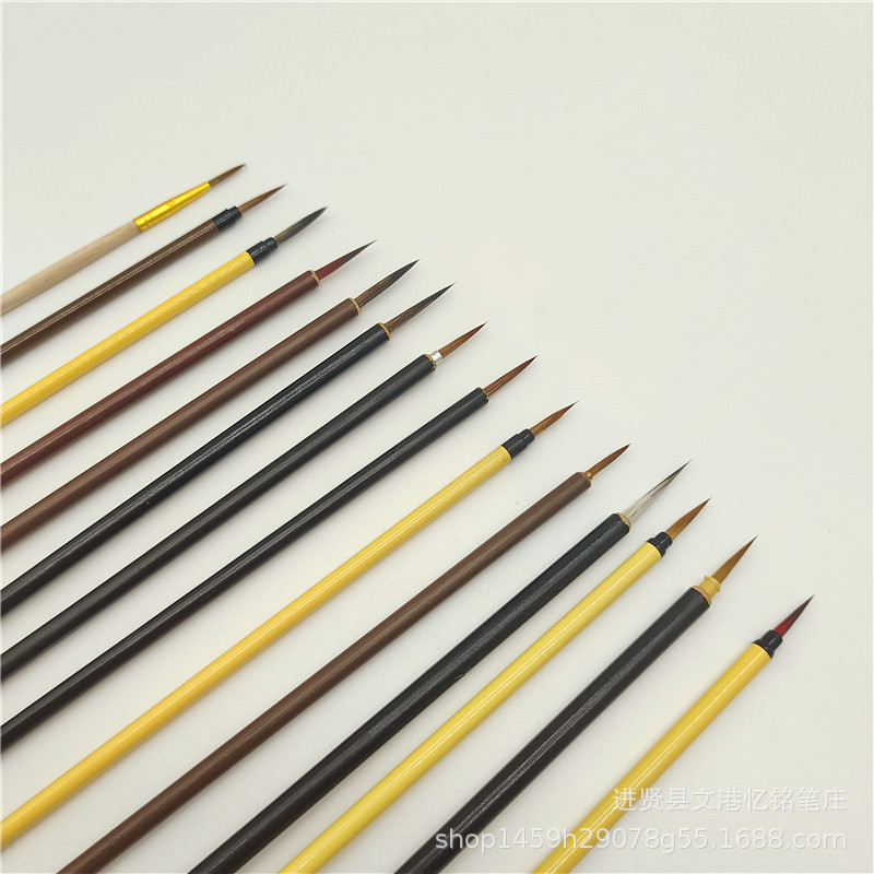 Fine Brush for Traditional Chinese Painting, Thin Gold Script, Watercolor, Line Drawing, Wolf Hair, Leaf Vein, Texture, Rat Whisker Line Drawing Brush