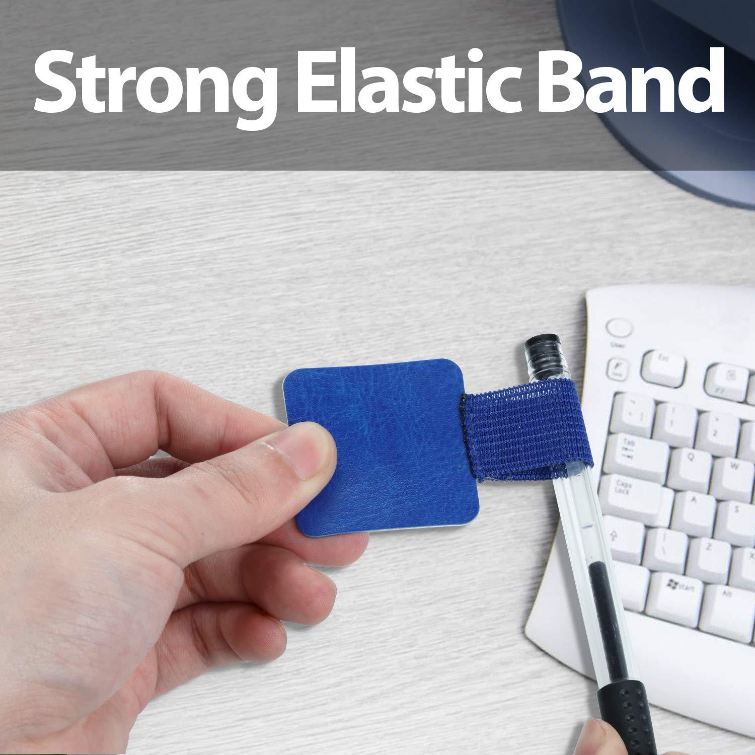 Cross-Border Self-Adhesive Pen Clip Elastic Elastic Band Tablet Pen Cover Pu Leather Pen Fork Fixed Leather Self-Adhesive Pen Clip