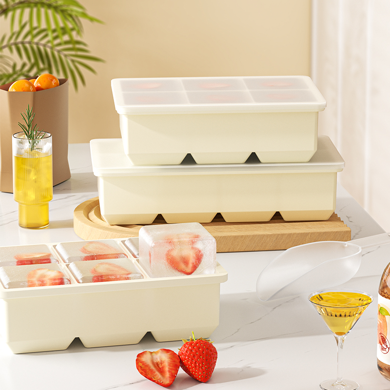 Large Ice Cube Mold Ice Tray Silicone Large Square Ice Home Frozen Ice Cube Large Food-Grade DIY Tool