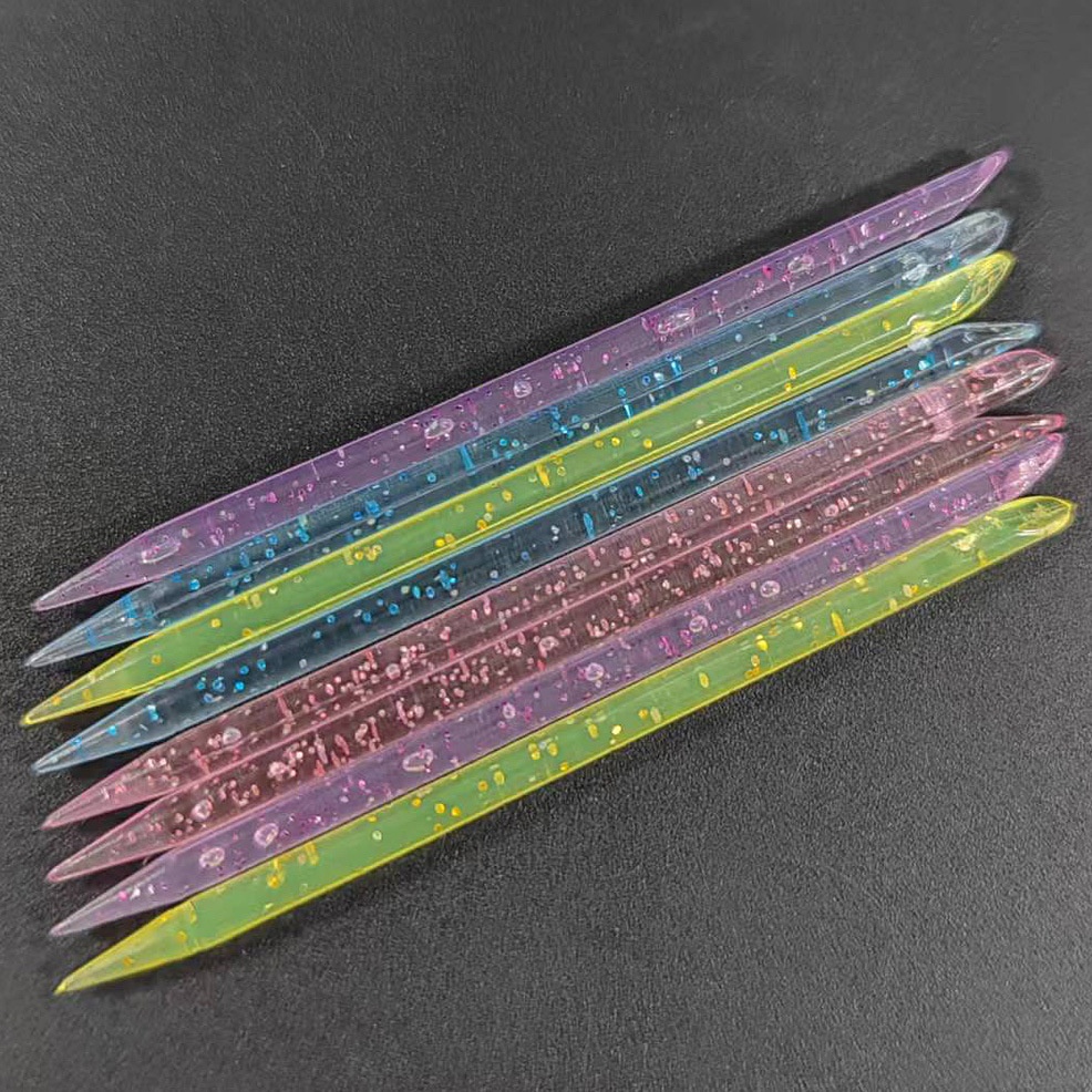 Nail tools crystal stick point drill wooden stick take glue stick remove dead skin one tip one oblique multi-color wear nail remover tool