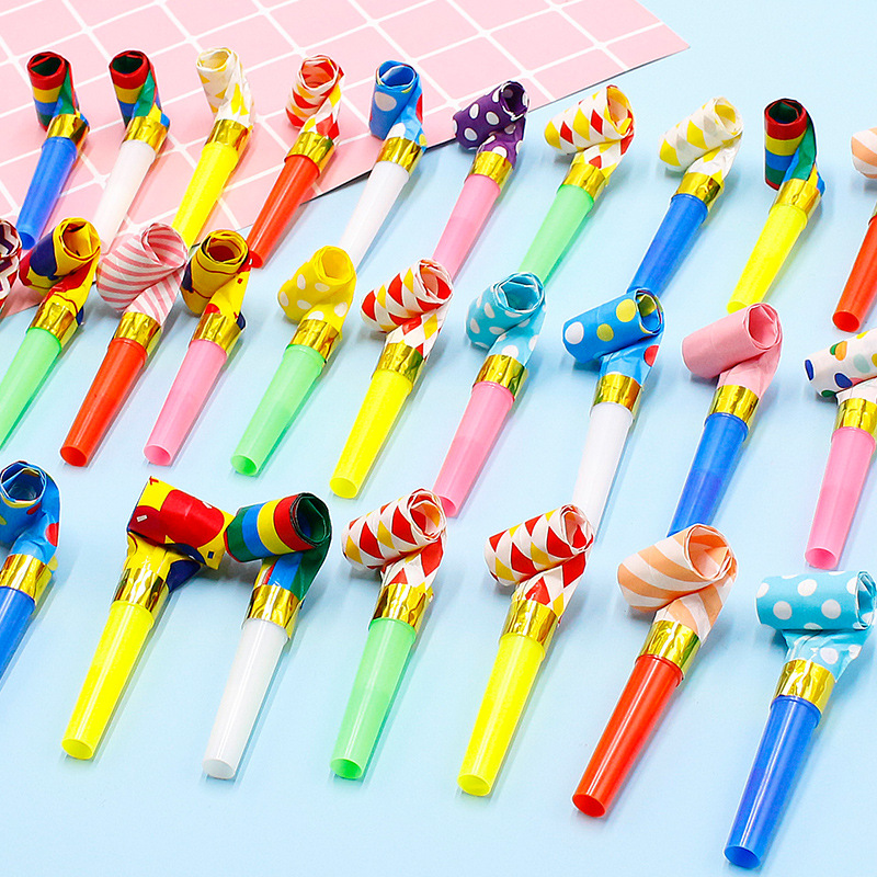 Birthday Dragon Whistle Children's Toys Funny Creative Blowing Roll Stall Toys Wholesale Party Cheering Props