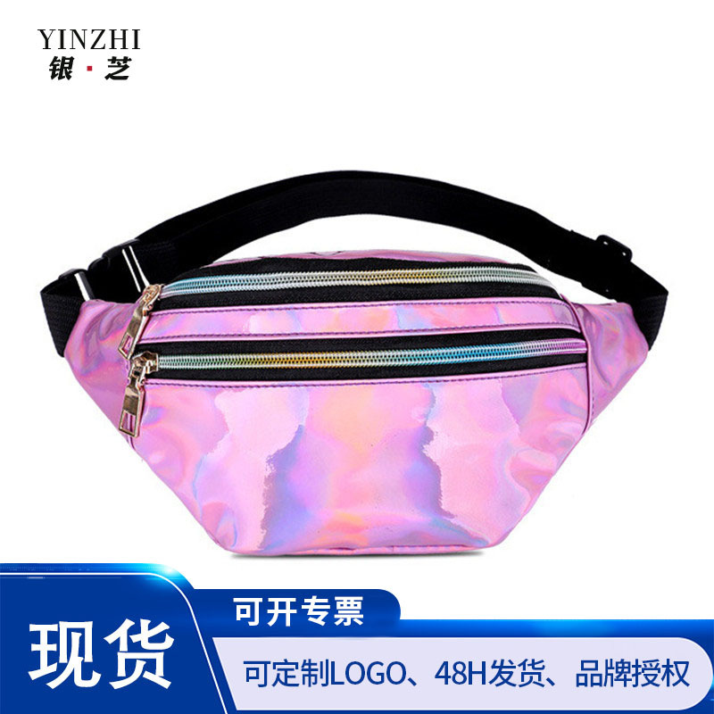 Новая лазерная поясная сумка, глянцевая ПУ-сумка для женщин, многофункциональная, яркая, одно плечо, оптовая продажа женской сумки
