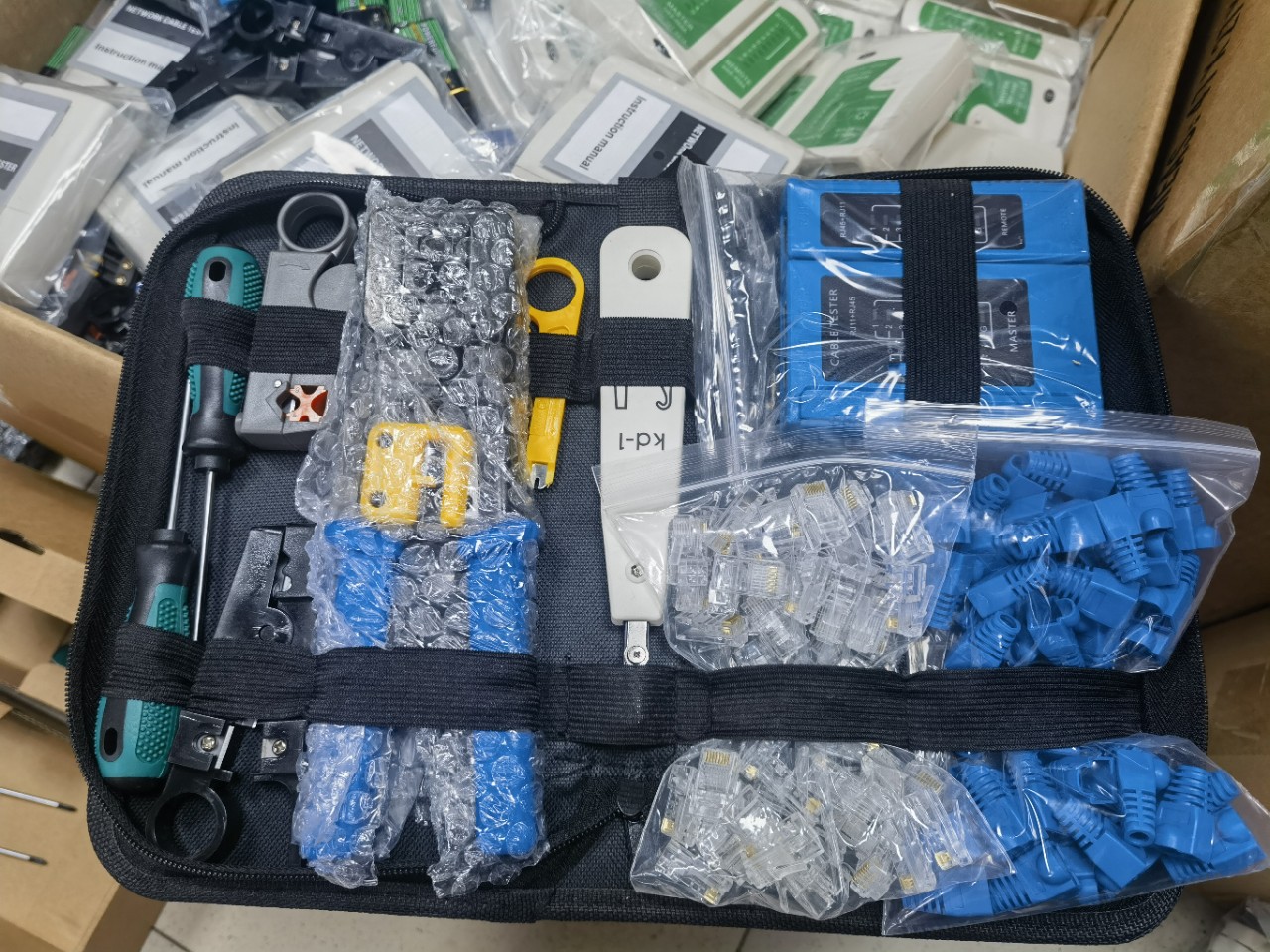 Набор сетевых инструментов для дома плоскогубцы для сетевого кабеля тестер кристаллический разъем оболочка стриппер маленький желтый нож один к двум