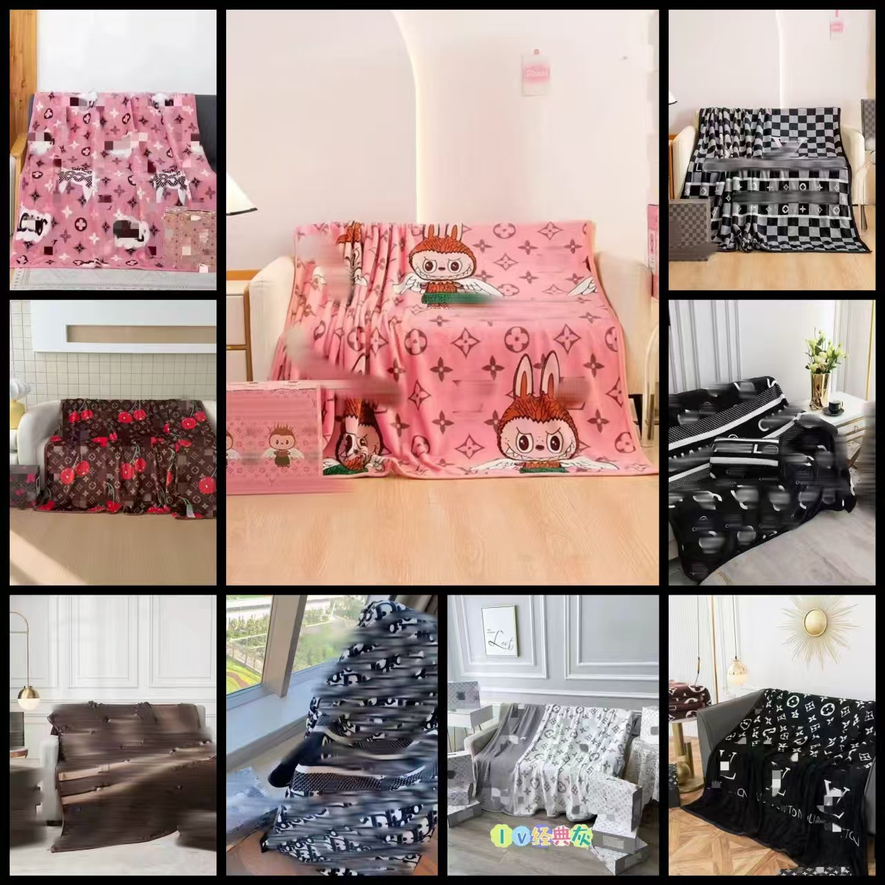 Модное покрывало для иностранных рынков, фланель, коралловый велюр, утолщенное покрывало для обеденного перерыва, офисное покрывало для кондиционера в подарочной коробке оптом