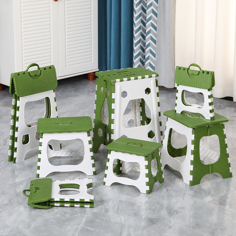Folding Chair Portable Plastic Folding Small Stool Outdoor Fishing Children's Shoe Changing Chair Household High Stool Mazar